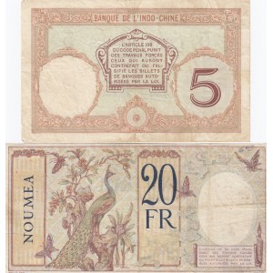 New Caledonia 5 & 20 Francs 1926,29 (2)