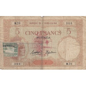 New Hebrides 5 Francs 1941