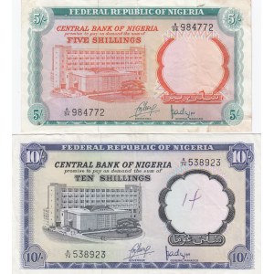 Nigeria 5 & 10 Shillings 1968 (2)