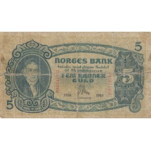 Norway 5 Kroner 1915