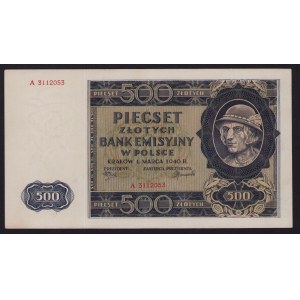 Poland 500 zlotych 1940