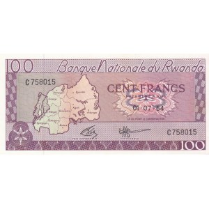 Rwanda 100 Francs 1964