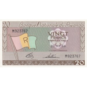 Rwanda 20 Francs 1966