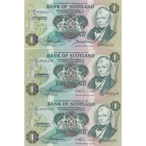 Scotland 1 Pound 1970,74,76 (3)