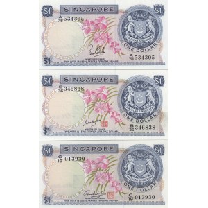 Singapore 1 Dollar 1967-72 (3)