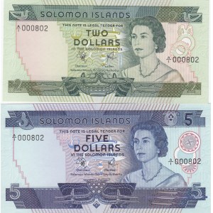 Solomon Islands 2 & 5 Dollars 1977 (2)