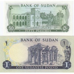 Sudan 50 Piastres 1978 & 1 Pound 1975 (2)