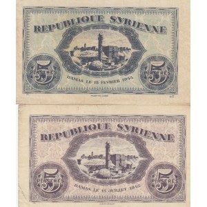 Syria 5 Piastres 1942,44 (2)