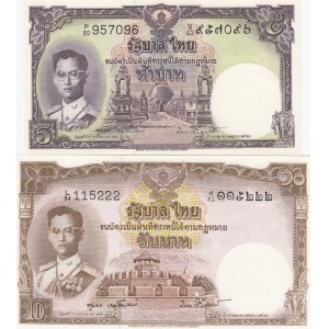 Thailand 5 & 10 Baht 1955 (2)
