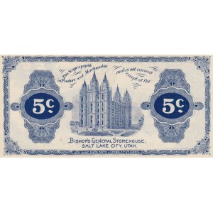 USA 5 Cents 1898 Utah