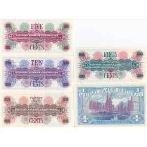 USA 5 Cents-1 Dollar 1968 (5) MPC 661 series