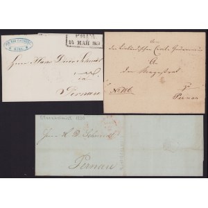 Russia, Estonia - Group of prephilately envelopes to Pärnu from Stockholm 1830 & Riga 1837, 1851 (3)