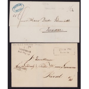 Russia, Estonia - Group of prephilately envelopes Reval-Pernau 1856 & Riga-Reval 1841 (2)