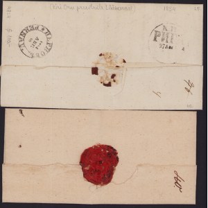 Russia, Estonia - Group of prephilately envelopes Riga-Dorpat & Riga-Pernau (letter to Oru church priest) 1854 (2)