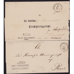 Estonia Group of envelopes 1883, 1886 (2)