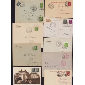 Estonia - Group of envelopes & postcards 1927-1938 - with special stamps (9)