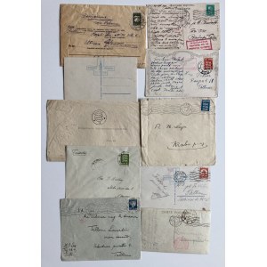 Estonia, Russia USSR - Group of envelopes & postcards 1927-1939 - Special stamps (10)
