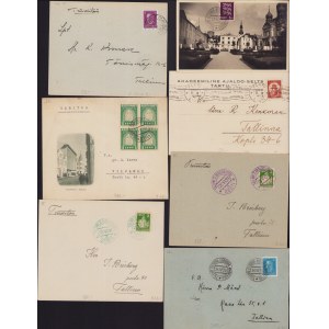 Estonia - Group of envelopes & postcards 1933-1938 - with special stamps (7)