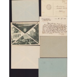 Estonia - Group of envelopes & postcards 1933-1938 - with special stamps (7)