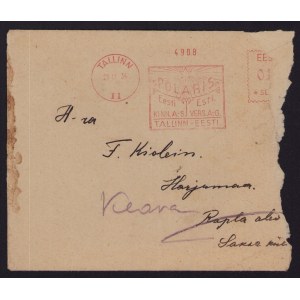Estonia Tallinn - Rapla Polaris envelope 1934