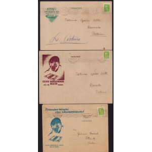 Estonia Group of Envelopes 1937-1939 - Tartu - Eesti Kirjanduse Selts (3)
