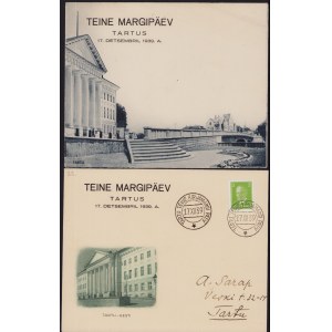 Estonia Group of stamped & unstamped envelopes - Tartu Teine Kirjamargi Päev 1939 (2)