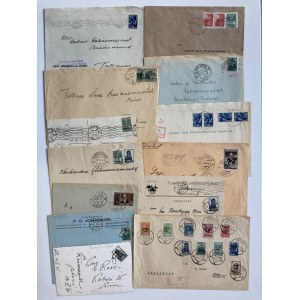 Estonia, Russia USSR - Group of envelopes & postcards 1940-1941 (13)