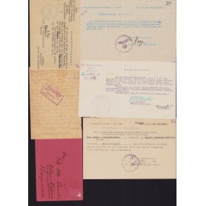 Estonia, German Occupation - Group of envelope, postcard & documents 1941-1944 (6)