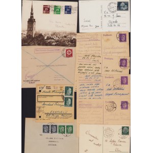 Estonia, German Occupation II World War - Group of envelopes & postcards 1941-1944 (10)