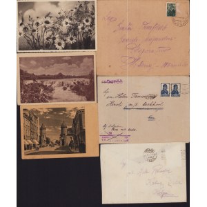 Estonia, Russia USSR - Group of envelopes & postcards - Military control 1944-1946 (6)