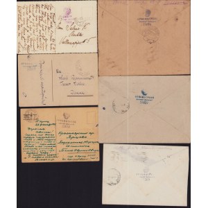 Estonia, Russia USSR - Group of envelopes & postcards - Military control 1944-1946 (6)