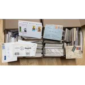 Large collection of envelopes & postcards - mostly since 1956, some older different countries
