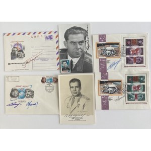 Russia USSR SPACE - Group of envelopes & postcards - with cosmonauts' signatures (18)