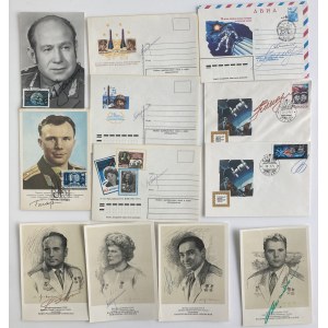 Russia USSR SPACE - Group of envelopes & postcards - with cosmonauts' signatures (18)
