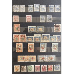 Collection of Estonian and Russian stamps, various locations, German II World War Occupation, Northwest Russian army etc