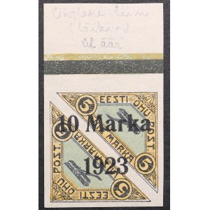 Estonia air mail stamp with 10 Marka 1923 overprint on 5 Marka