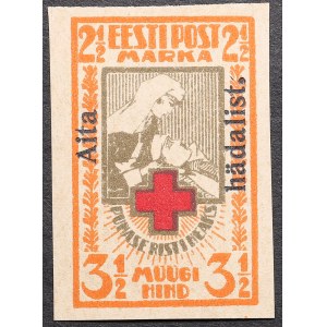 Estonia Red Cross stamp with Aita hädalist overprint 1923