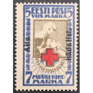 Estonia Red Cross stamp with Aita hädalist overprint 1923