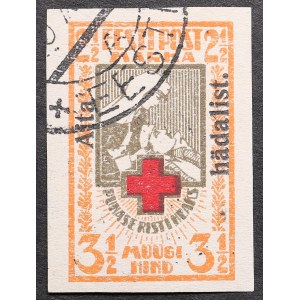 Estonia Red Cross stamped stamp with Aita hädalist overprint 1923