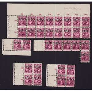 Estonia Group of Stamps - Blacksmith 15 marka, overprint 24.02.1918-1928 15 senti
