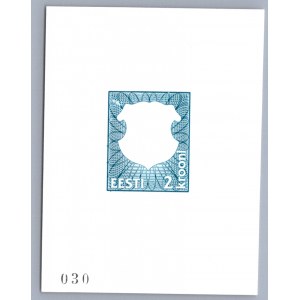 Estonia stamps, 2 krooni, 1990 color PROOF ESSAY SPECIMEN MNH, Vello Kallas, 030