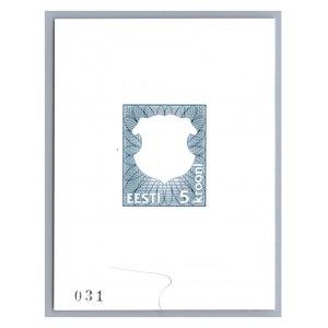 Estonia stamps, 5 krooni, 1990 color PROOF ESSAY SPECIMEN MNH, Vello Kallas, 031