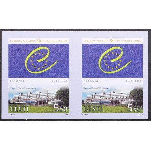 Estonia stamps, 50th ann. of the Council of Europe, 1999, Imperforate