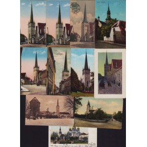Estonia, Russia Group of postcards - Tallinn - Churches: Toomkirik, Nevski katedraal, Oleviste, Kaarli, Nikolai (11)