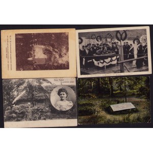 Estonia Group of postcards - Fr.R. Kreutzwald monument, C.R. Jakobson funeral & Grave, A. Tamm in birth place before 194