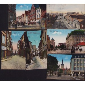 Estonia, Russia Group of postcards - Tallinn - Müürivahe tn, Harju tn, Karja tn, Jaani tn, Narva tn, Viru tn (6)