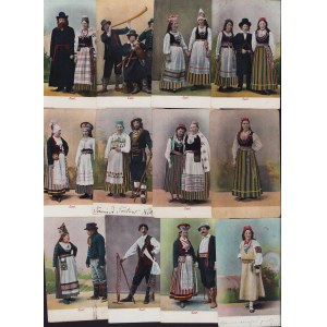 Estonia, Russia Group of postcards - Estonian folk clothes (12)