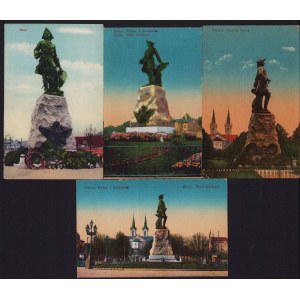 Estonia, Russia Group of postcards - Tallinn, Reval - Peter I monument (4)