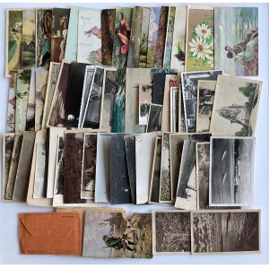 Large group of postcards - mixed themes + Otepää & Tallinn view cardbooks (69)
