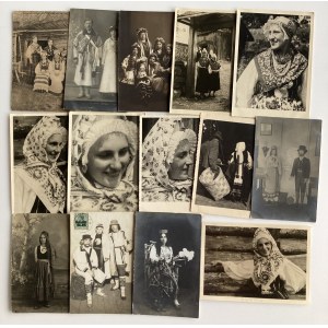 Estonia Group of postcards - mostly people in folk clothes (14)